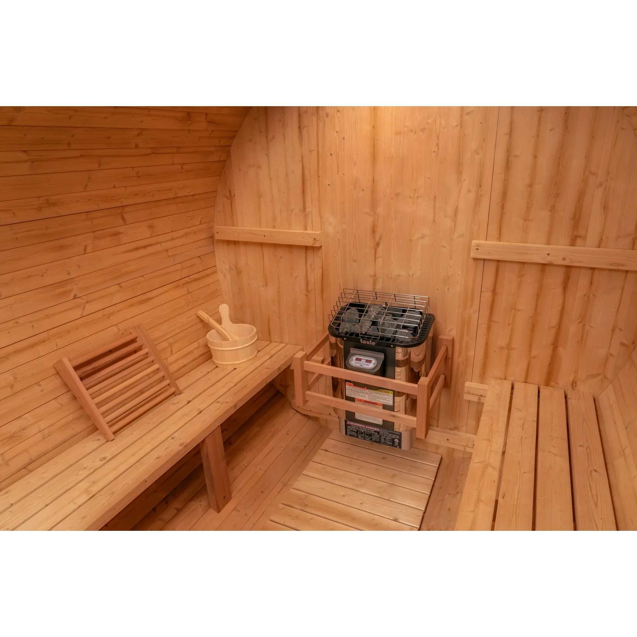 6 FT Classic Thermowood Barrel Sauna - 4-6 Person - Image 6