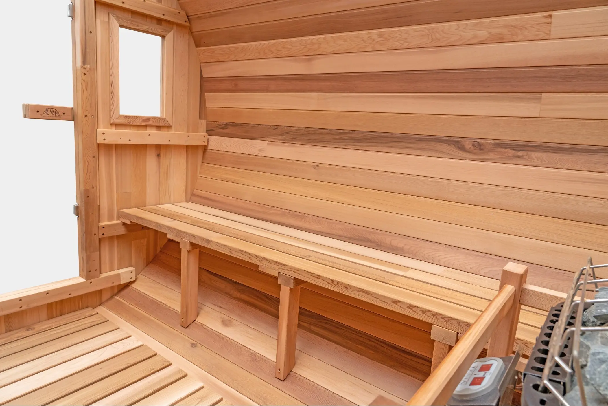 8 Ft Classic Cedar Scenic View Barrel Sauna - 6-8 Person - Image 11