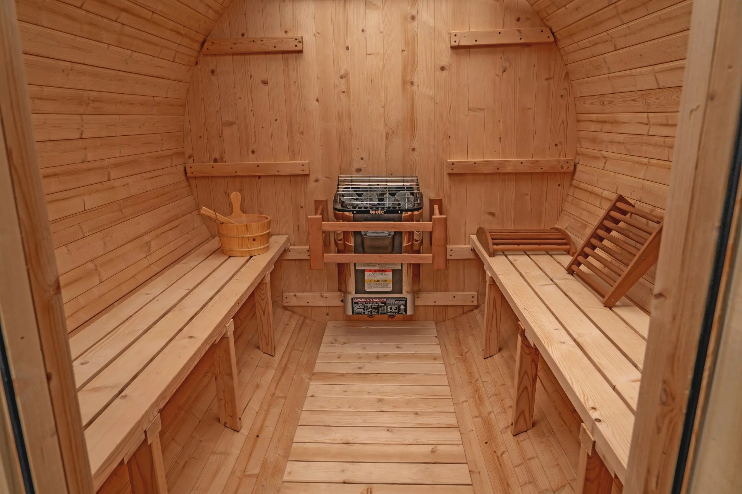 8 FT Classic Thermowood Barrel Sauna  - 6-8 Person - Image 13