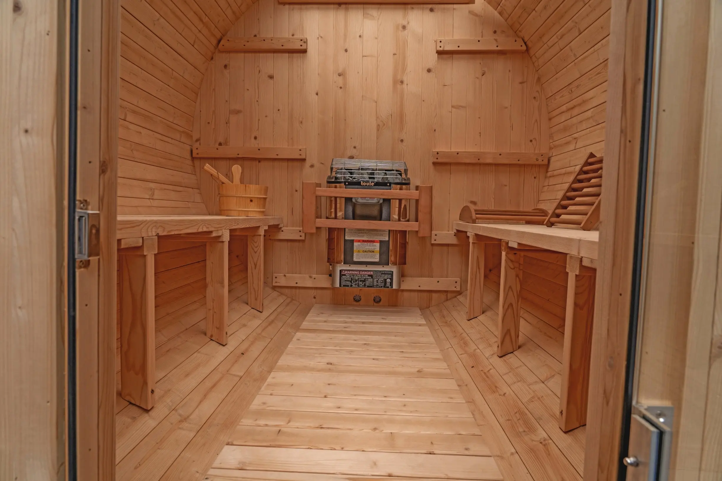 8 FT Classic Thermowood Barrel Sauna  - 6-8 Person - Image 14