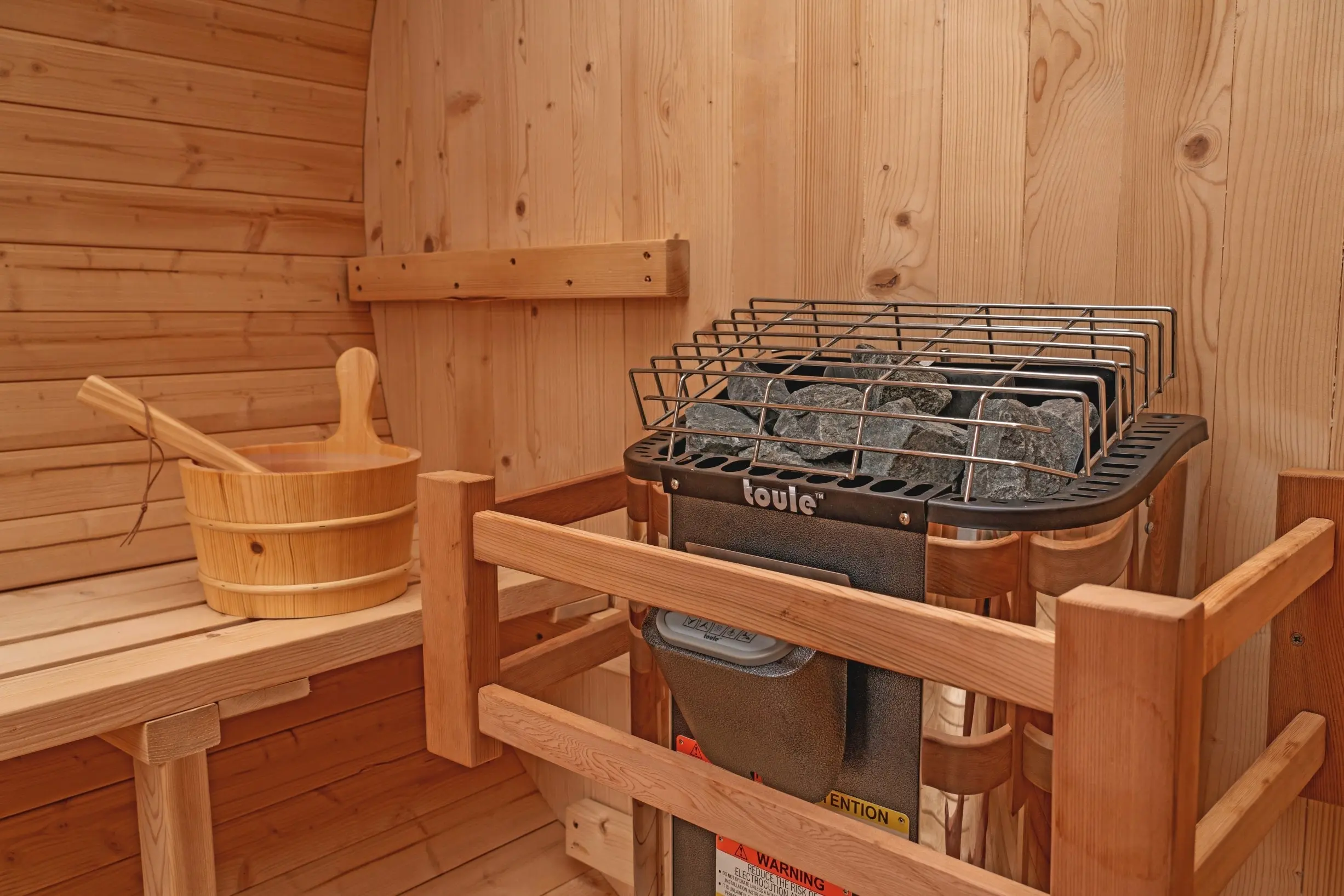 8 FT Classic Thermowood Barrel Sauna  - 6-8 Person - Image 16