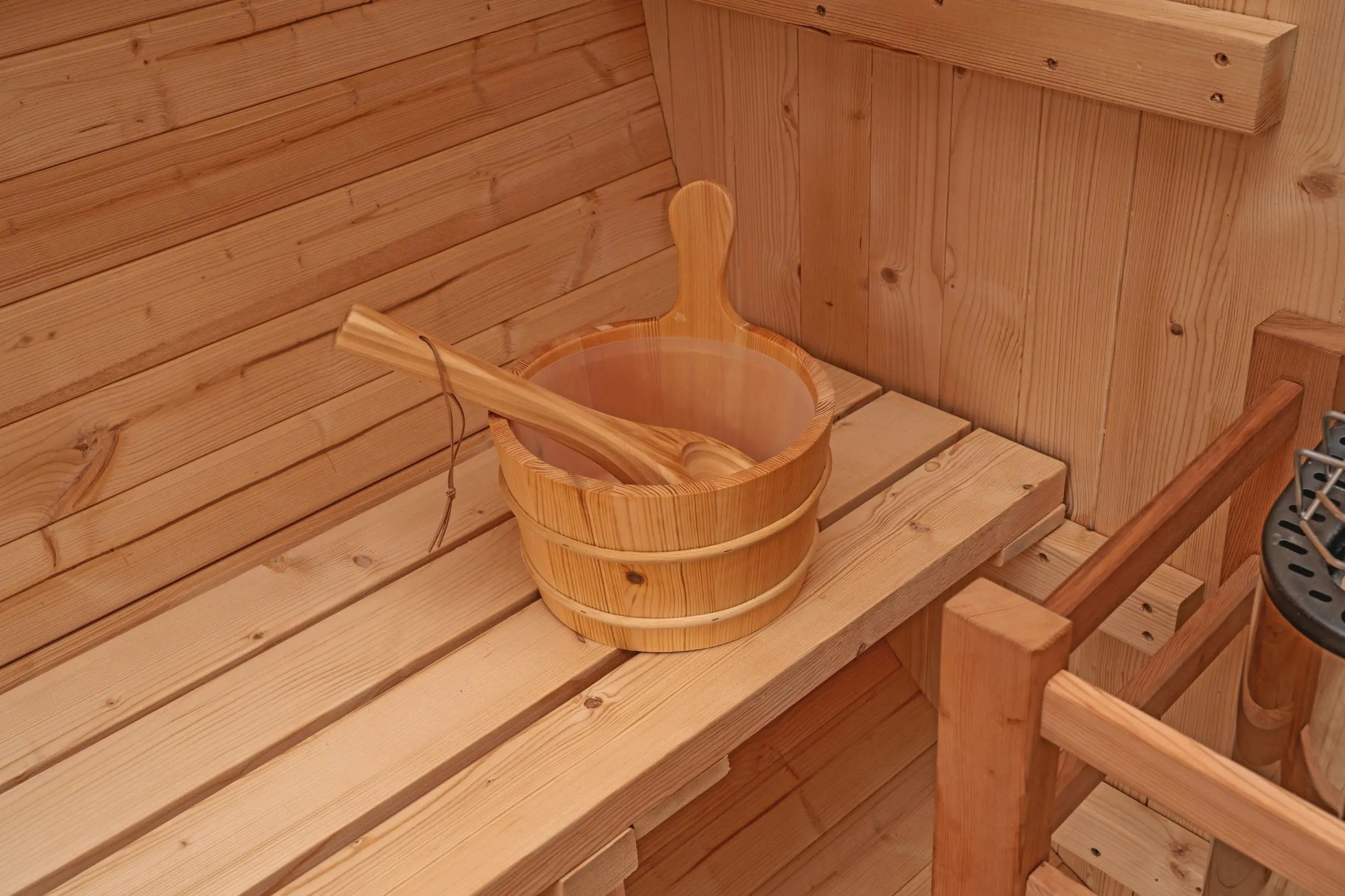 8 FT Classic Thermowood Barrel Sauna  - 6-8 Person - Image 17