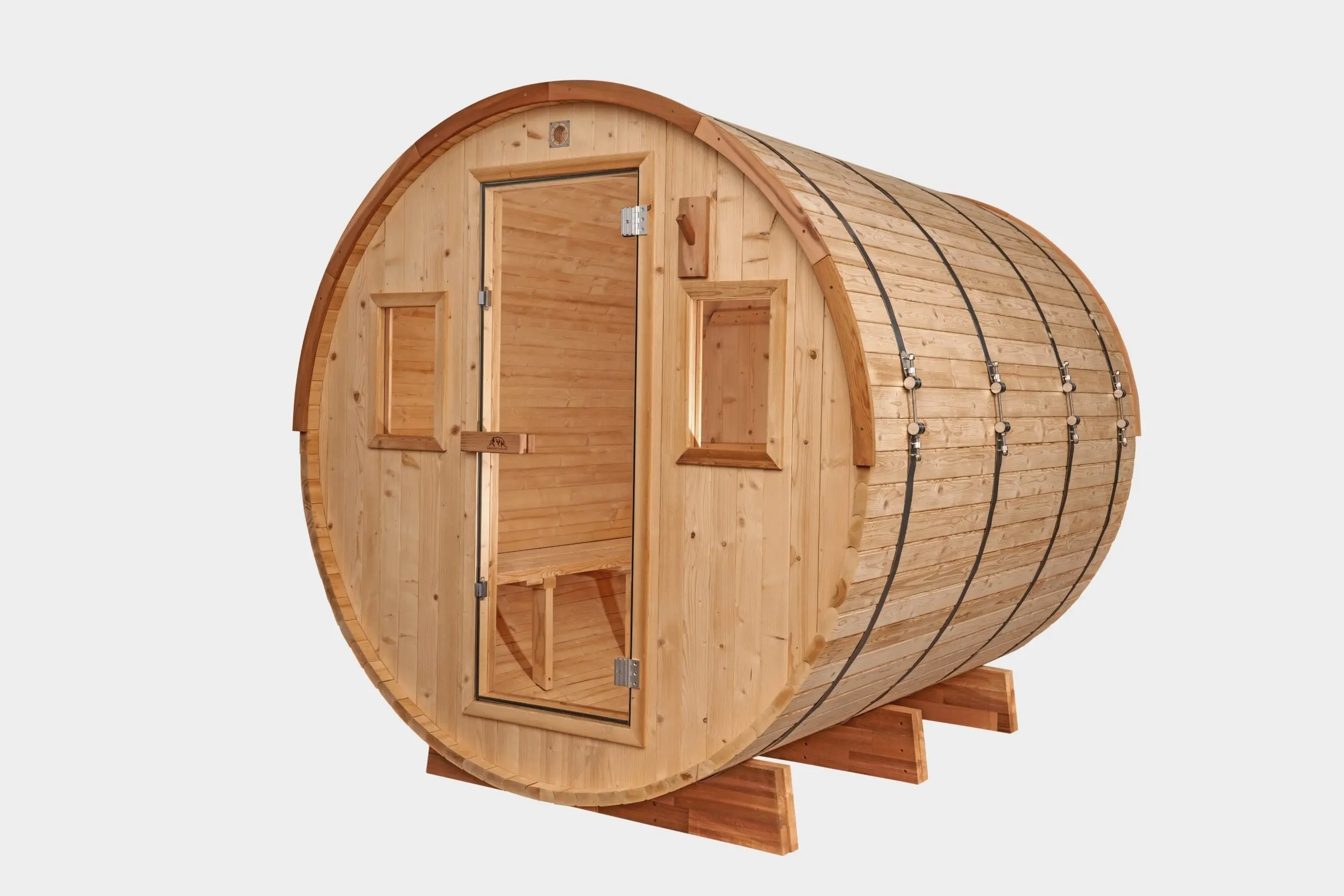 8 FT Classic Thermowood Barrel Sauna  - 6-8 Person - Image 21