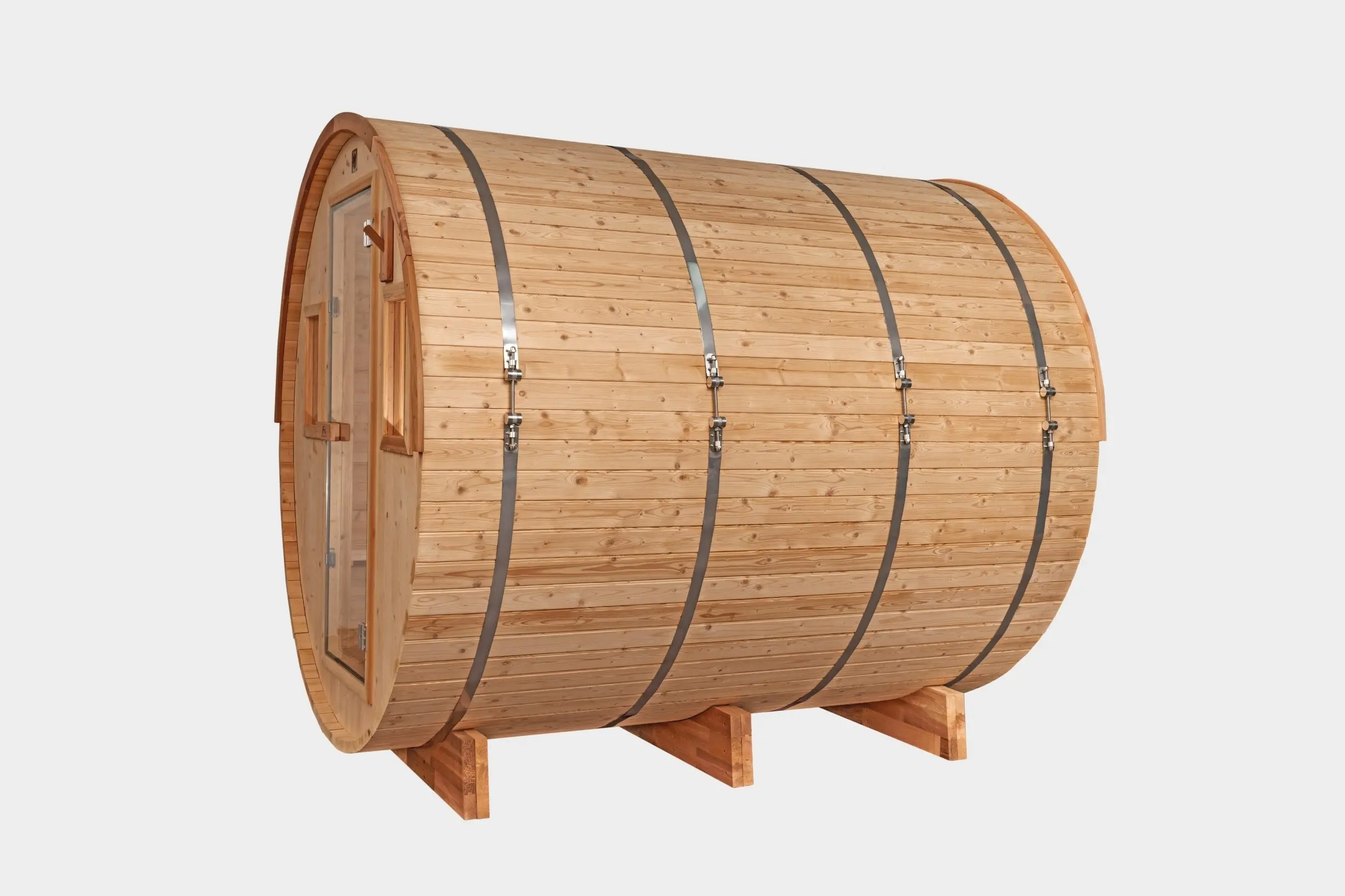 8 FT Classic Thermowood Barrel Sauna  - 6-8 Person - Image 24
