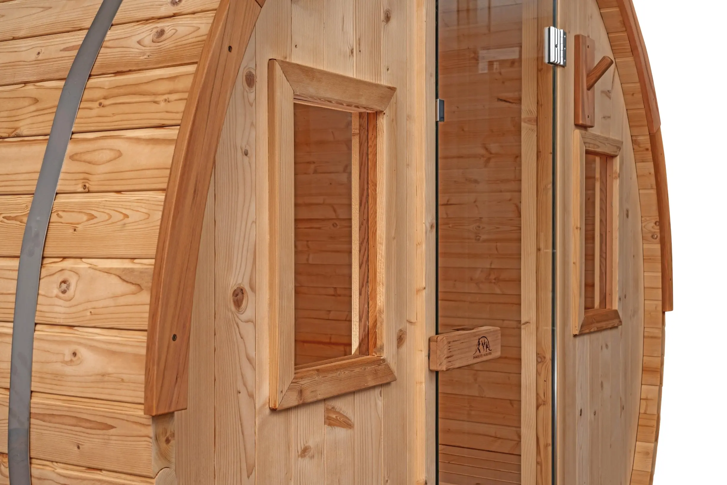 8 FT Classic Thermowood Barrel Sauna  - 6-8 Person - Image 3