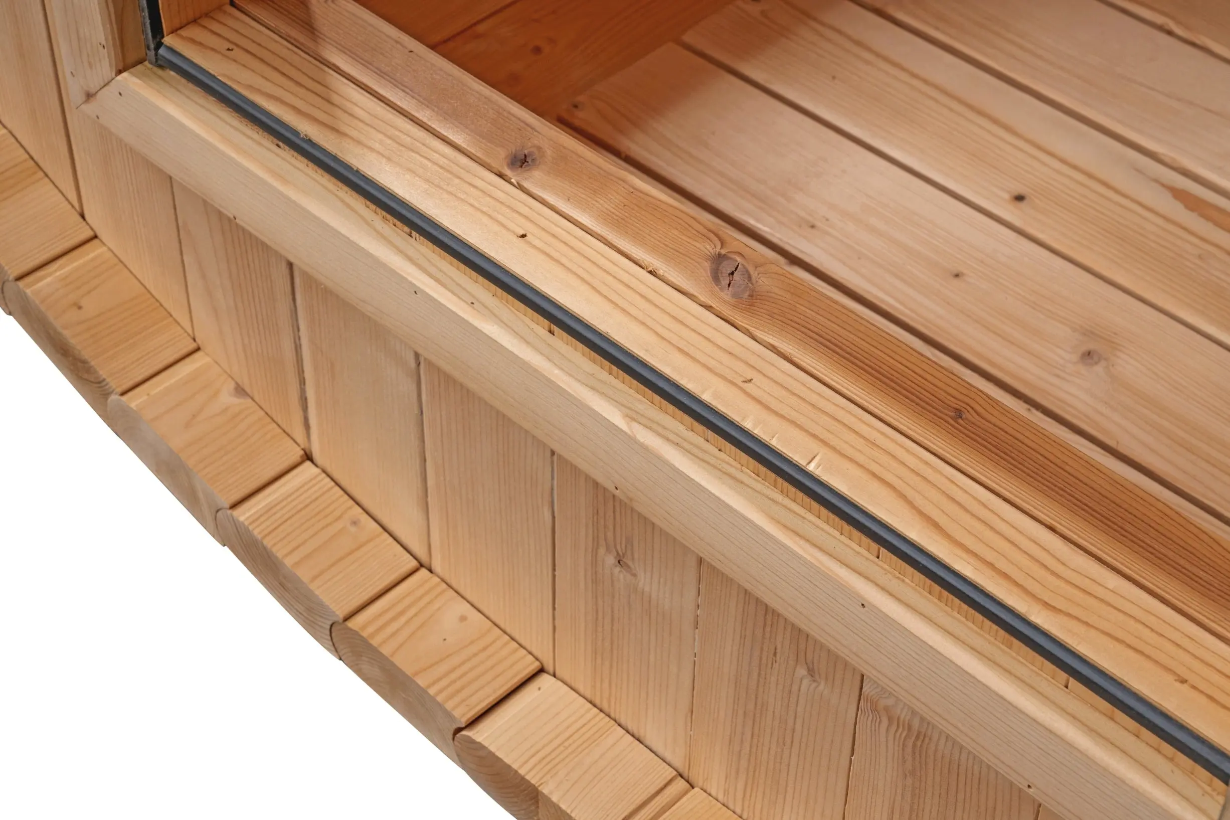 8 FT Classic Thermowood Barrel Sauna  - 6-8 Person - Image 5