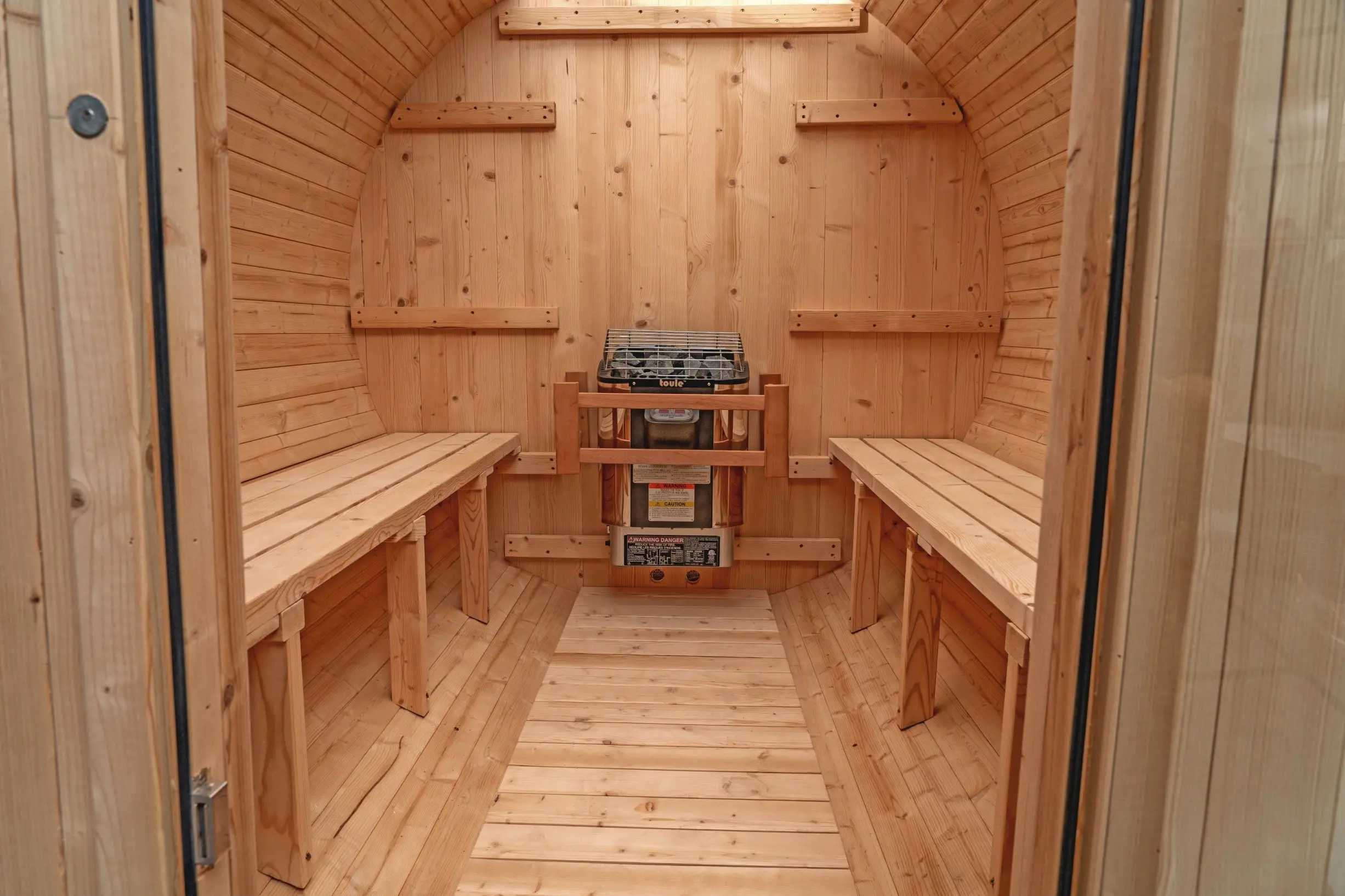 8 FT Classic Thermowood Barrel Sauna  - 6-8 Person - Image 6
