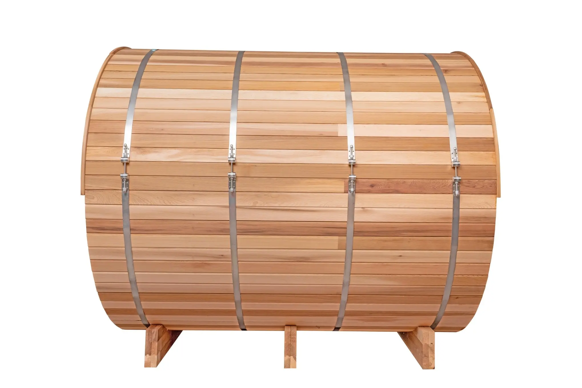 8 FT Classic Red Cedar Barrel Sauna with Porch - 4-6 Person - Image 21